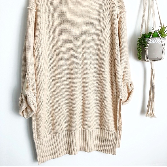 Free People Firefly Cable Knit Tunic Tan Sweater - Picture 13 of 13